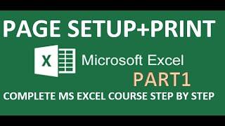 PRINT PAGE SETUP & PRINT DATA TIPS ||PAGE LAYOUT TAB MICROSOFT EXCEL 2016