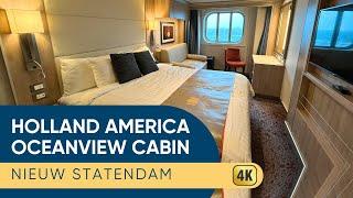 Nieuw Statendam Oceanview Stateroom Tour & Walkthrough | Holland America HAL | Cabin 1107