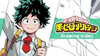 MHA | How to Draw “My Hero Academia” Kohei Horikoshi Time-lapse Drawing Video[OFFICIAL]