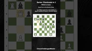 Chess puzzle - Checkmate in 3 - Royal Fork in the Enemy Camp