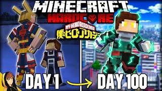 I Survived 100 Days in My Hero Academia in Minecraft... Here's What Happened!