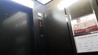 (Before Replacement)Mitsubishi High Speed Elevator at Doosan Tower(Hyundai Duty Free), Seoul Korea