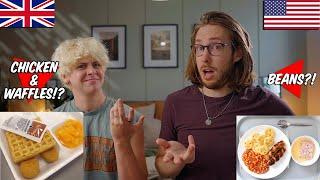 Primary school lunches! British vs American | Evan Edinger & Noahfinnce