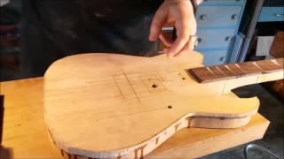 Monster Guitars 026: Neck through Telecaster - Gluing the top on (and making a mess!)