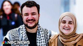Pro-Palestinian activist Mahmoud Khalil returns home after release