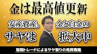 金価格は最高値更新・安全資産・金白金のサヤは短期トレードによるサヤ取りの売買戦略　2025.01.23配信