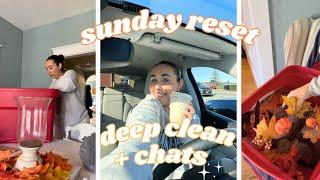 Deep Clean With Me and Take Down Our Fall Decor | Sunday reset before putting our xmas dec's up!