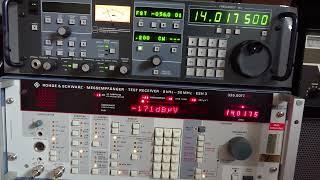 WATKINS JOHNSON HF-1000 vs Rohde & Schwarz ESH-3 - CW 200 Hz Bandwidth