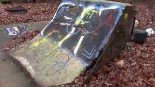 Abandoned Skateboard Ramps In The Woods NJ - Skateboarding Bowl Ramp