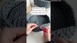 Crochet stitch for baskets - beginner friendly!