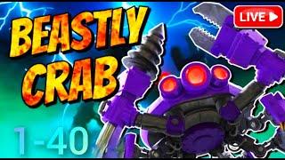 LIVE   -  Beastly Mega Crab 2024 |  Stages 1-40 |  Boom Beach