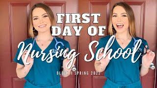 FIRST DAY OF NURSING SCHOOL VLOG BLOCK 1 SPRING 2022 | MYA JACOBSON