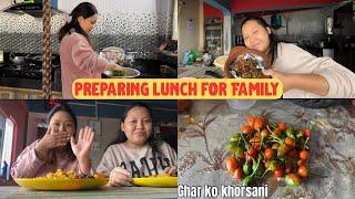 Prepared lunch for family | Mero style ko Chola recipe