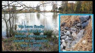 Destructive water runoff fixed! Farm Pond update. Rural life!