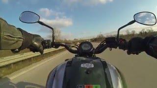 Yamaha XSR 700 top speed v max on german autobahn