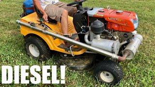 We fitted this mower with an 8hp diesel engine!