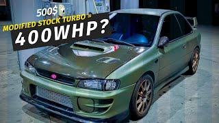 Supercar Fast for 500$?  Dyno/Dragy Results of the STI VF series modded turbo