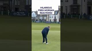 Piers Morgan's BRILLIANT reactions to chip shot! 