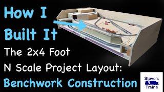 2x4 Foot N Scale Layout: Building the Benchwork