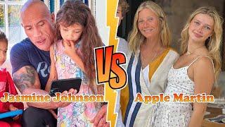 Jasmine Johnson (Dwayne Johnson's Daughter) VS Apple Martin Transformation  From 00 To 2022