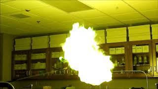 Lighting of Hydrogen Gas Filled Balloon - Better Color