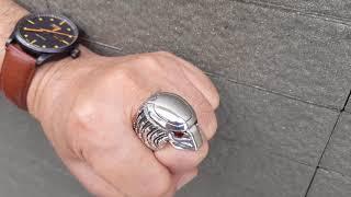 Predator Ring, Sterling Silver Predator Head Ring