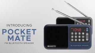 Amkette Pocket Mate FM Radio with Bluetooth Speaker | Portable Speaker | 12 Hrs Playtime