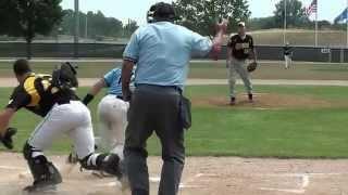 Hartford Hawks Catcher Sam Kreuser Blocks a Pitch in the Dirt