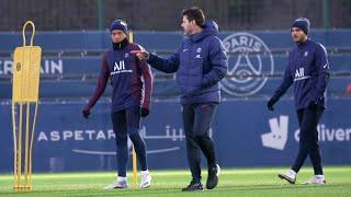 Mauricio Pochettino's First Training Session As PSG Head Coach