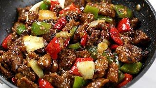 PEPPER STEAK RECIPE| BEEF STIR FRY - BETTER THAN CHINESE TAKE OUT!