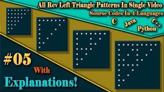 Reversed Triangle Pattern In C  [2023] | Source code in C, C++, JAVA and PYTHON | Build AlgoLogics