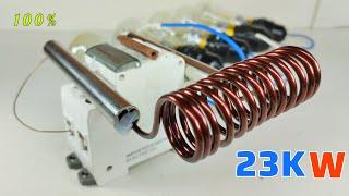 How to Generate 23KW Free Energy From Transformer and Big Copper wire Magnet 220volt