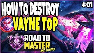 How to DESTROY VAYNE TOP! *New Series* Road to Master #01 - LoL Cho'Gath vs Vayne Season 10 Gameplay