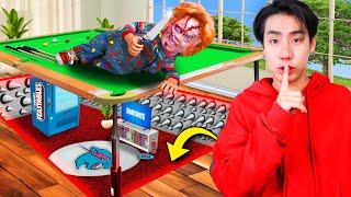 We Built 5 Secret Rooms w/Traps Chucky Can't Find!