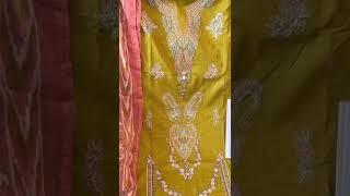 THE LIBAS COLLECTION YELLOW SELF EMBROIDERY PAKISTANI SUITS ONLINE