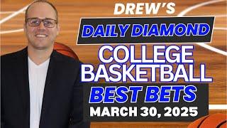 Sunday College Basketball Picks Today | Elite 8 Predictions | Drew's Daily Diamond For 3/30/25