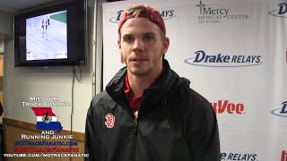 Chris Nilsen 2nd Pole Vault-2017 Drake Relays-talks NCAA title, losing HS record