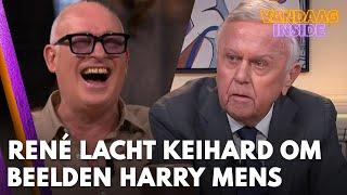 René lacht keihard om beelden Harry Mens: 'Hij was het even kwijt!' | VANDAAG INSIDE