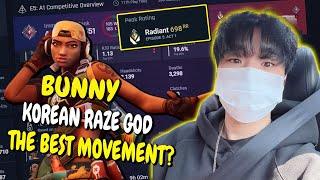 This KOREAN Raze MAIN has THE BEST MOVEMENT in VALORANT?!?! *Bunny Raze*