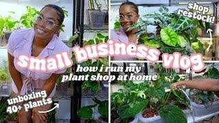 Running a Plant Store From Home Vlog🪴: Huge Plant Shipment Unboxing,Restocking My Shop,Plant Chores