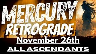 Mercury turns RETROGRADE - November 26th- Caution & Care for all ASCENDANTS @njshivoham @GISTTClips