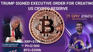 TRUMP SIGNED EXECUTIVE ORDER FOR CREATING US CRYPTO REVERVE/ PI TO THE MOON