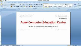 How to make letterhead in Microsoft Word