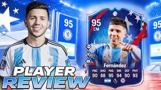 95 COPA AMERICA PATH TO GLORY ENZO FERNÁNDEZ FUTCHAMPS OBJ PLAYER REVIEW - EA FC 24 ULTIMATE TEAM