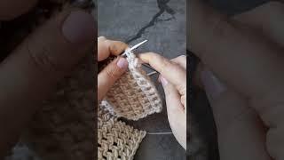 Оригинальный фактурный узор спицами #вязаниеспицами #knitting