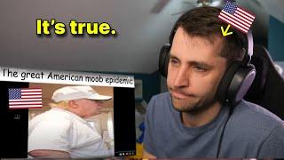 American reacts to USA VS EUROPE (obesity)