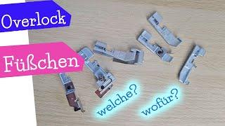 OVERLOCK Füßchen - welche Nähfüße gibt es für die Overlock? und wofür? | Nähanleitung | mommymade