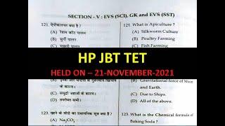 HP TET JBT NOVEMBER 2021 SOLVED PAPER || HP JBT TET SOLVED PAPER 2021