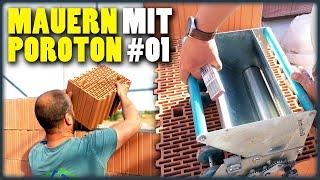 POROTON MAUERN #01 | VERARBEITUNG mit MÖRTELSCHLITTEN - Vorteile & Nachteile! | Home Build Solution