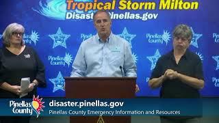 Pinellas County Tropical Storm Milton Media Briefing  - 10/6/24